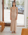 BASERANGE Linen Didin Sling Dress Portugal BAS-DRDY-LI-SU25-STILL BROWN (DRDY-SL-000)